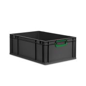 Eurobox NextGen 2.0 Cycle - Griffe geschlossen - Grün - 600 x 400 x 220 mm  - Anthrazit - Einzel