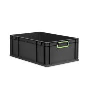 Eurobox NextGen 2.0 Cycle - Griffe geschlossen - Hellgrün - 600 x 400 x 220 mm  - Anthrazit - Einzel