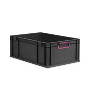 Eurobox NextGen 2.0 Cycle - Griffe geschlossen - Purpur - 600 x 400 x 220 mm  - Anthrazit - Einzel