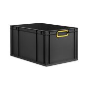 Eurobox NextGen 2.0 Cycle - Griffe geschlossen - Gelb - 600 x 400 x 320 mm  - Anthrazit - Einzel