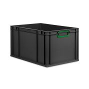Eurobox NextGen 2.0 Cycle - Griffe geschlossen - Grün - 600 x 400 x 320 mm  - Anthrazit - Einzel