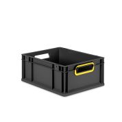 Eurobox NextGen 2.0 Cycle - Griffe offen - Gelb - 400 x 300 x 170 mm  - Anthrazit - Einzel