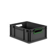 Eurobox NextGen 2.0 Cycle - Griffe offen - Grün - 400 x 300 x 170 mm  - Anthrazit - Einzel