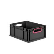 Eurobox NextGen 2.0 Cycle - Griffe offen - Magenta - 400 x 300 x 170 mm  - Anthrazit - Einzel