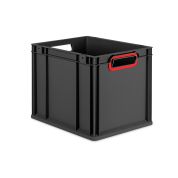 Eurobox NextGen 2.0 Cycle - Griffe offen - Rot - 400 x 300 x 320 mm  - Anthrazit - Einzel