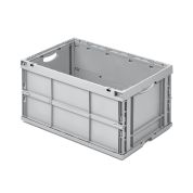 Eurobehälter Faltbox mit offenen Griffen 600x400x323 - Einzel - grau