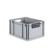 Eurobox NextGen 2.0 - Griffe offen - Schwarz - 400 x 300 x 220 mm - Palette