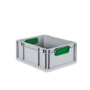 Eurobox, NextGen Color, Griffe grün geschlossen, 400x300x170mm - Palette