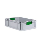 Eurobox, NextGen Color, Griffe grün geschlossen, 600x400x170mm - Karton