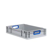 Eurobox, NextGen Color, Griffe blau offen, 600x400x120mm - Karton