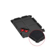 Scharnierdeckel Set 400 x 300 für Eurobox NextGen 2.0 Cycle - Anthrazit - mit Schaumstoff - inkl. 2 rote Schiebeschnappverschlüsse