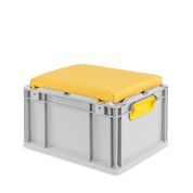 Eurobox, NextGen Seat Box, gelb Griffe geschlossen, 43-22 - Palette