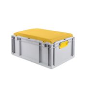 Eurobox, NextGen Seat Box, gelb Griffe geschlossen, 64-22 - Karton