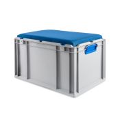 Eurobox, NextGen Seat Box, blau Griffe geschlossen, 64-32 - Palette