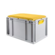 Eurobox, NextGen Seat Box, gelb Griffe geschlossen, 64-32 - Karton