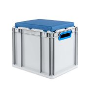 Eurobox, NextGen Seat Box, blau Griffe offen, 43-32 - Karton