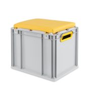 Eurobox, NextGen Seat Box, gelb Griffe offen, 43-32 - Karton