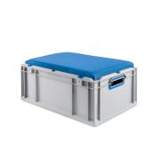 Eurobox, NextGen Seat Box, blau Griffe offen, 64-22 - Einzel