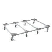 Transportroller VARIABLE - 1200x800 - 2x unterteilt - Gummiräder 8 Lenkrollen Grau - Einzel