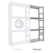 Anbauregal Tiefe 500 / 5 Fachböden / Breite 1060 mm