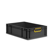 Eurobox NextGen 2.0 Cycle - Griffe geschlossen - Gelb - 600 x 400 x 170 mm  - Anthrazit - Einzel