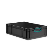 Eurobox NextGen 2.0 Cycle - Griffe geschlossen - Türkis - 600 x 400 x 170 mm  - Anthrazit - Einzel