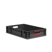 Eurobox NextGen 2.0 Cycle - Griffe offen - Rot - 600 x 400 x 120 mm  - Anthrazit - Einzel