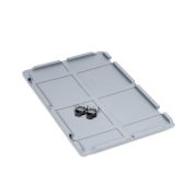 Scharnierdeckel Set Eurobox NextGen – 600 x 400, inkl. 2 schwarze Schiebeschnappverschlüsse