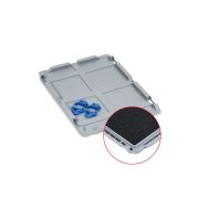 Auflagedeckel Set Eurobox NextGen  mit Schaumstoff 400 x 300, inkl. 4 blaue Schiebeschnappverschlüsse