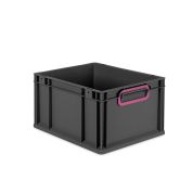 Eurobox NextGen 2.0 Cycle - Griffe geschlossen - Purpur - 400 x 300 x 220 mm  - Anthrazit - Einzel