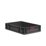 Eurobox NextGen 2.0 Cycle - Griffe geschlossen - Purpur - 600 x 400 x 120 mm  - Anthrazit - Einzel