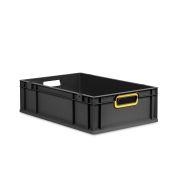 Eurobox NextGen 2.0 Cycle - Griffe offen - Gelb - 600 x 400 x 170 mm  - Anthrazit - Einzel