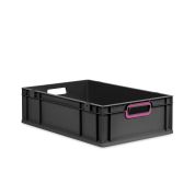 Eurobox NextGen 2.0 Cycle - Griffe offen - Purpur - 600 x 400 x 170 mm  - Anthrazit - Einzel
