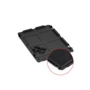 Auflagedeckel Set 400 x 300 für Eurobox NextGen 2.0 Cycle - Anthrazit - mit Schaumstoff - inkl. 4 schwarze Schiebeschnappverschlüsse