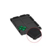 Auflagedeckel Set 400 x 300 für Eurobox NextGen 2.0 Cycle - Anthrazit - mit Schaumstoff - inkl. 4 grüne Schiebeschnappverschlüsse