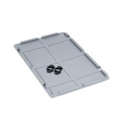 Auflagedeckel Set Eurobox NextGen – 600 x 400, inkl. 4 schwarze Schiebeschnappverschlüsse