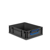 Eurobox NextGen 2.0 Cycle - Griffe geschlossen - Blau - 400 x 300 x 120 mm  - Anthrazit - Einzel