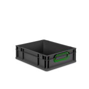 Eurobox NextGen 2.0 Cycle - Griffe geschlossen - Grün - 400 x 300 x 120 mm  - Anthrazit - Einzel
