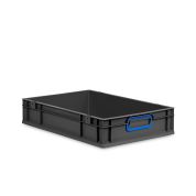 Eurobox NextGen 2.0 Cycle - Griffe geschlossen - Blau - 600 x 400 x 120 mm  - Anthrazit - Einzel
