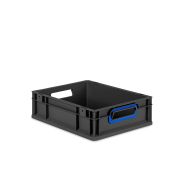Eurobox NextGen 2.0 Cycle - Griffe offen - Blau - 400 x 300 x 120 mm  - Anthrazit - Einzel