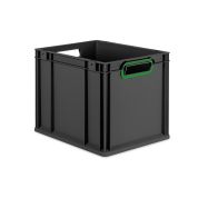Eurobox NextGen 2.0 Cycle - Griffe offen - Grün - 400 x 300 x 320 mm  - Anthrazit - Einzel