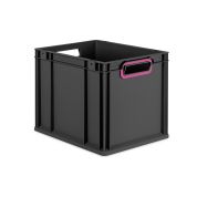 Eurobox NextGen 2.0 Cycle - Griffe offen - Purpur - 400 x 300 x 320 mm  - Anthrazit - Einzel