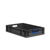 Eurobox NextGen 2.0 Cycle - Griffe offen - Blau - 600 x 400 x 120 mm  - Anthrazit - Einzel