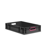 Eurobox NextGen 2.0 Cycle - Griffe offen - Magenta - 600 x 400 x 120 mm  - Anthrazit - Einzel