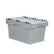 Mehrwegbehälter Conical mit Krokodildeckel 64-349 - Einzel - grau