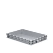 Eurobehälter UNISTA mit geschlossenen Griffen 64-7,5 - Einzel - grau