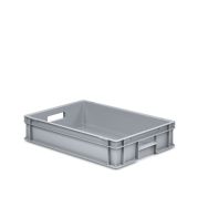 Eurobehälter UNISTA mit offenen Griffen 64-120 - Einzel - grau
