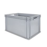 Eurobehälter UNISTA mit offenen Griffen 64-420 - Einzel - grau