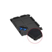 Scharnierdeckel Set 400 x 300 für Eurobox NextGen 2.0 Cycle - Anthrazit - mit Schaumstoff - inkl. 2 blaue Schiebeschnappverschlüsse