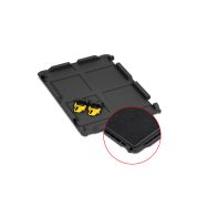 Scharnierdeckel Set 400 x 300 für Eurobox NextGen 2.0 Cycle - Anthrazit - mit Schaumstoff - inkl. 2 gelbe Schiebeschnappverschlüsse